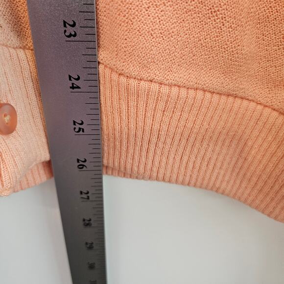 Vintage Arnie Cardigan Womens XL Pink 70s Preppy Rockabilly Cottage Academia - Picture 6 of 10